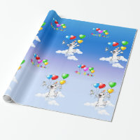 Bullterrier-Packpapier "alles Gute zum Geburtstag