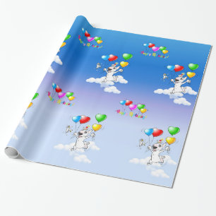 Bullterrier-Packpapier "alles Gute zum Geburtstag Geschenkpapier