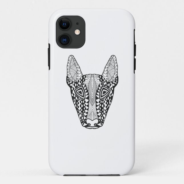 Bullterrier-Skizze Case-Mate iPhone Hülle (Rückseite)
