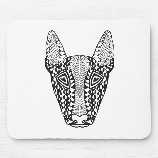 Bullterrier-Skizze Mousepad (Vorne)