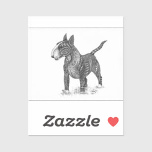 Bullterrier-Vinyl-Aufkleber Aufkleber