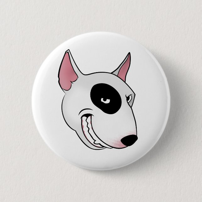 Bullterrierkopf Button (Vorderseite)