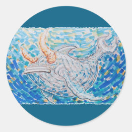 Bullwhale Runder Aufkleber