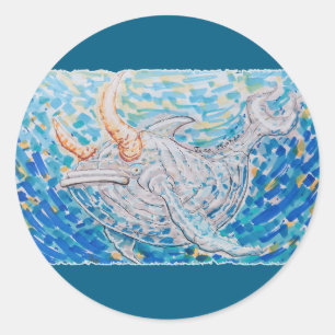 Bullwhale Runder Aufkleber
