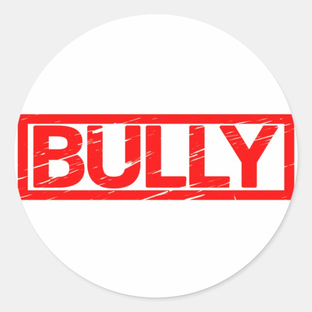 Bully Briefmarke Runder Aufkleber (Vorderseite)