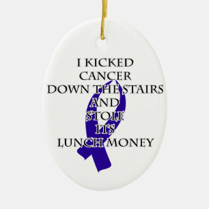 Bully Cancer (Dark Blue Ribbon) Keramikornament