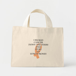 Bully Cancer (Peach Ribbon) Mini Stoffbeutel