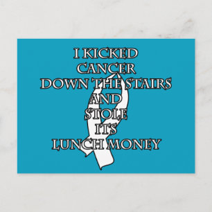 Bully Cancer (White Ribbon) Postkarte