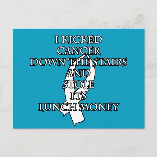 Bully Cancer (White Ribbon) Postkarte (Vorderseite)