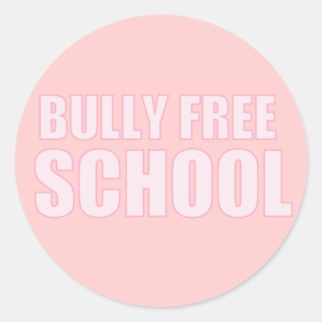 Bully Free School Sticker (Vorderseite)