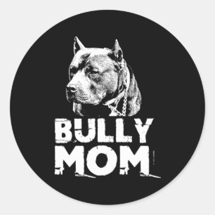 Bully Mama American Pitbull Runder Aufkleber