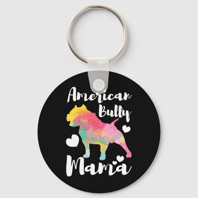 Bully Mama Bulldog Eigentümer Mama Schlüsselanhänger (Vorderseite)