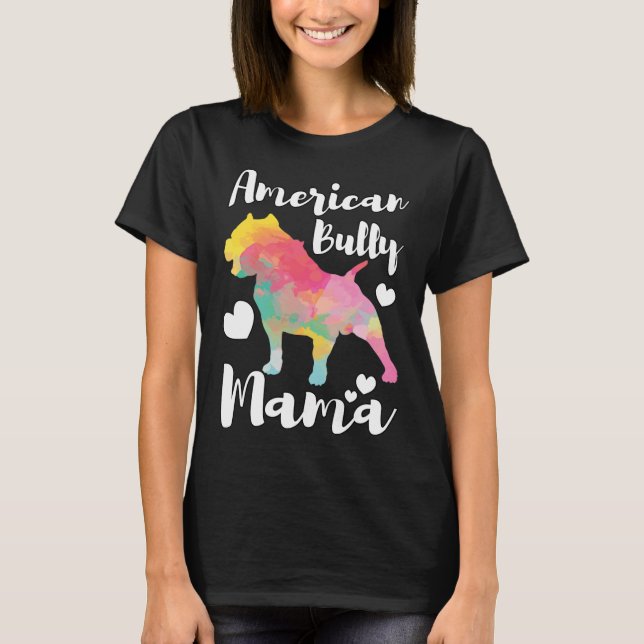 Bully Mama Bulldog Eigentümer Mama T-Shirt (Vorderseite)