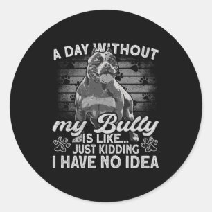 Bully Tbull Stofftier Outfit Hund American Bully Runder Aufkleber