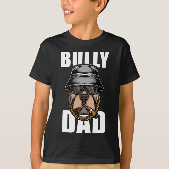 Bully Vater Bulldog Pitbull T-Shirt (Vorderseite)