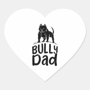 Bully Vater Proud American Bully Owner Herz-Aufkleber