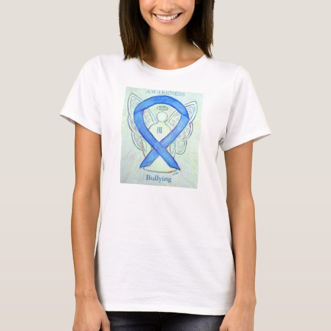 Bullying Awareness Blue Ribbon Angel Shirt (Vorderseite)