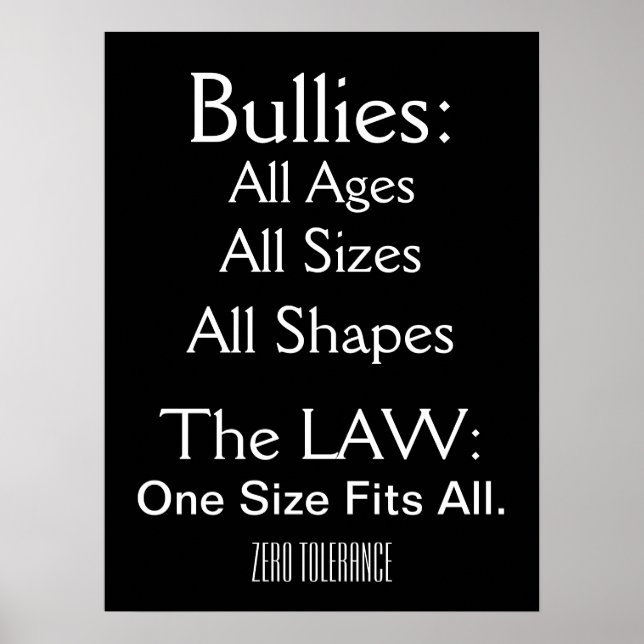 Bullying - Null Toleranz - SRF Poster (Vorne)