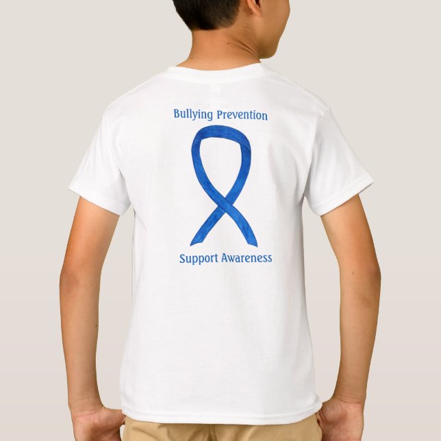 Bullying Prevention Awareness Ribbon Custom TShirt (Rückseite)