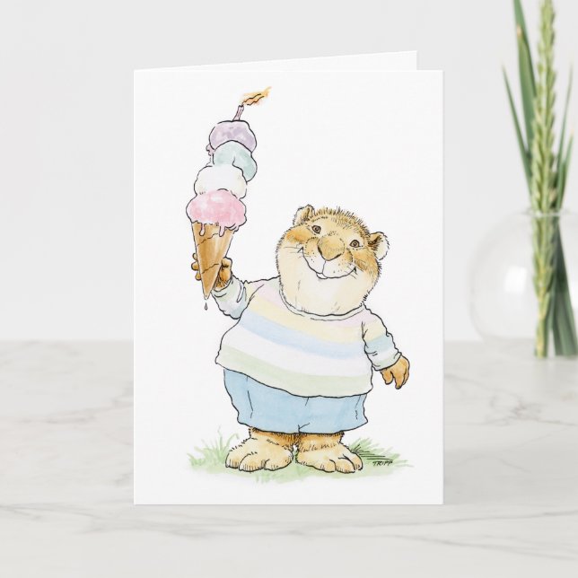 Buloper-Duper Birthday Muskrat Card Karte (Vorderseite)