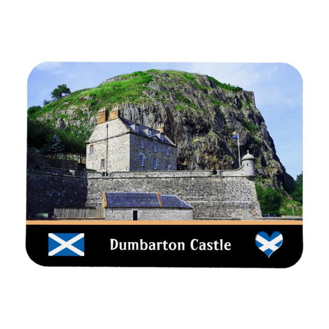 Bumbarton Castle, Dumbarton Rock / Schottland Magnet (Horizontal)