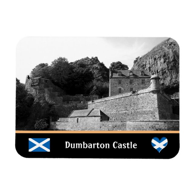 Bumbarton Castle, Dumbarton Rock / Schottland Magnet (Horizontal)