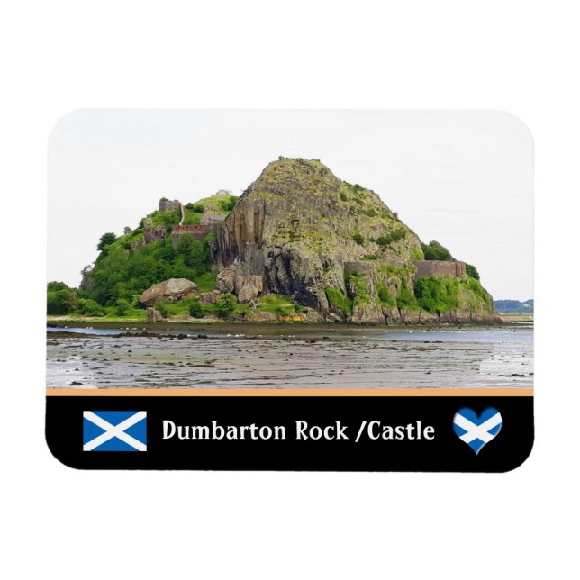 Bumbarton Rock & Dumbarton Castle / Schottland Magnet (Horizontal)