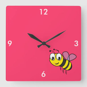 Bumble Bee, Buzz Quadratische Wanduhr