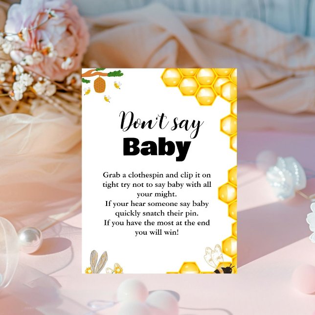 Bumble Bee 'don't say baby' Party Sockelschild (Von Creator hochgeladen)