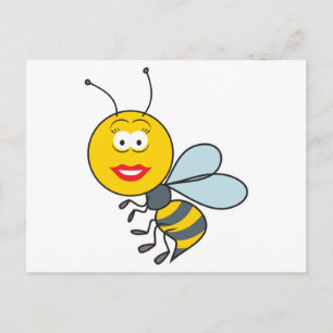 Bumble Bee Face Postkarte