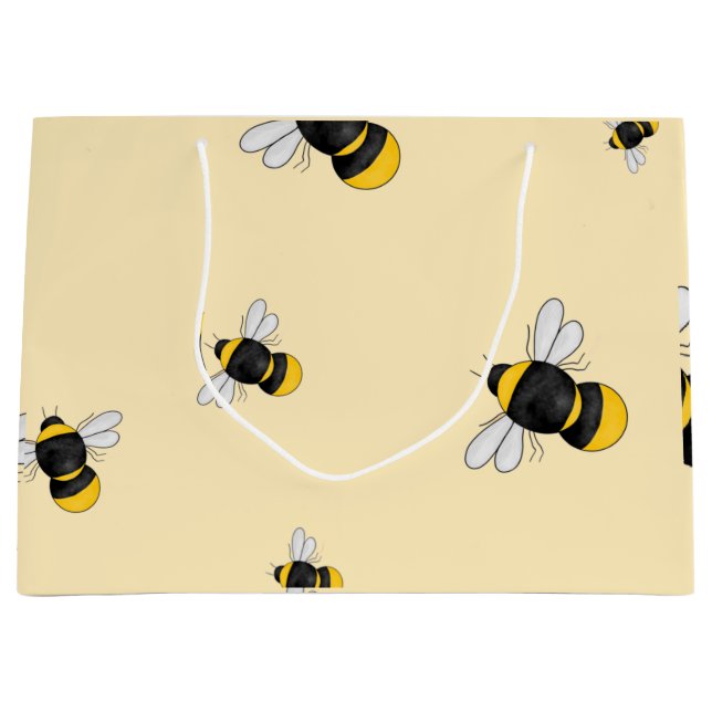 Bumble Bee Glanz Geschenktasche Große Geschenktüte (Vorderseite)