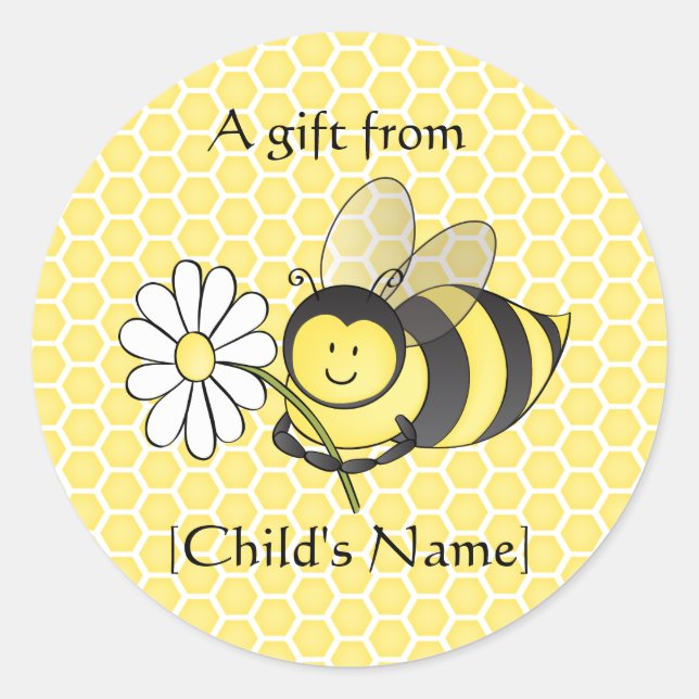 Bumble Bee Goodie Bag Sticker (Vorderseite)