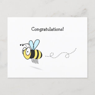 Bumble Bee Gratulation Postkarte