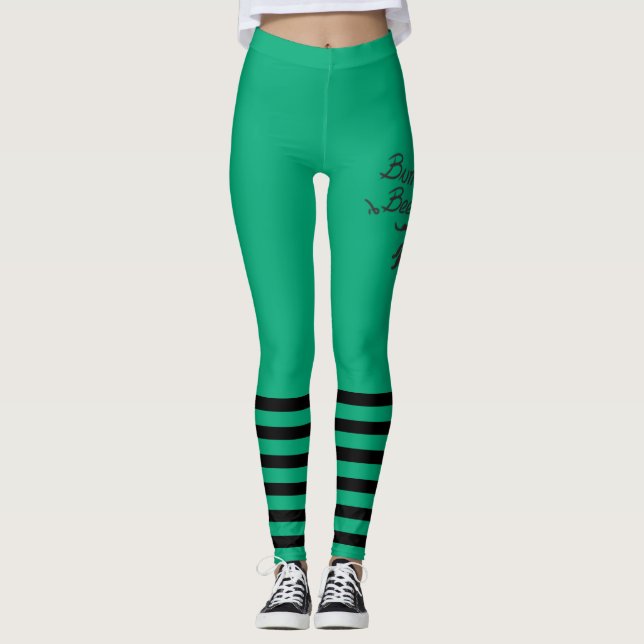 Bumble Bee green Leggings (Vorderseite)