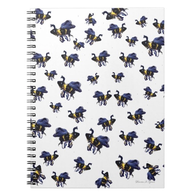 Bumble Bee Maureen Girard Wings Buzz Spring Notizblock (Vorderseite)
