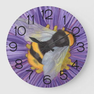 Bumble Bee Wall Clock Honey Bee Aster Große Wanduhr