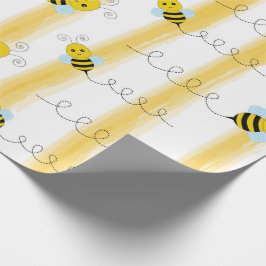 Bumble Bee Wrapping Paper Fly Honey Bee Gift Wrap Geschenkpapier