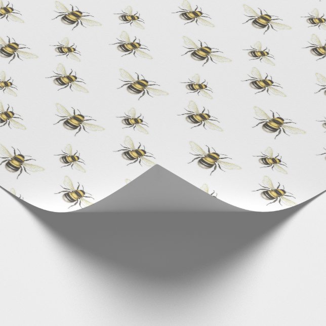 Bumble Bee Wrapping Paper Gift Wrap Geschenkpapier (Ecke)
