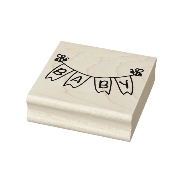 Bumblebee Baby Banner Gummistempel (Stempel)