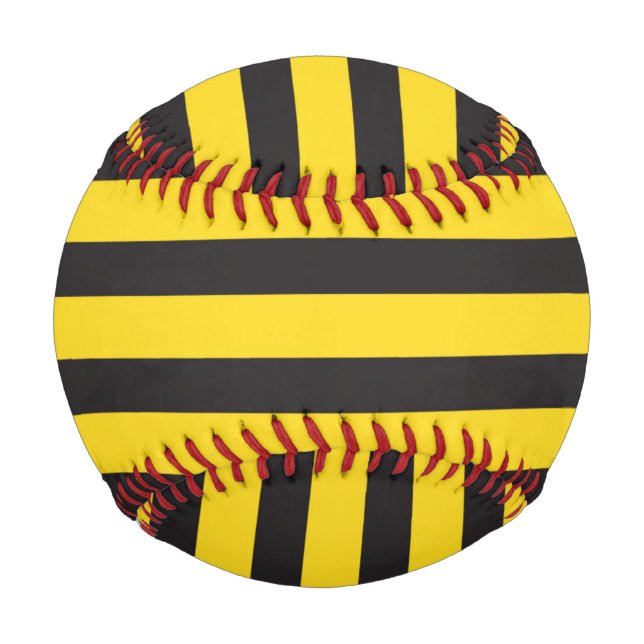 Bumblebee Black Yellow Horizontal Lines Bumble Bee Baseball (Vorderseite)