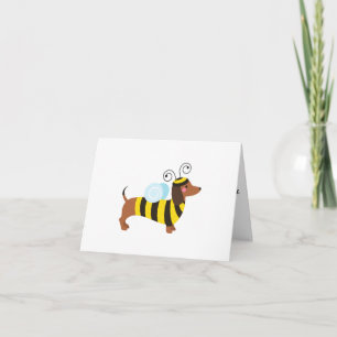 BUMBLEBEE DACKEL BLANK GREETKARTE KARTE
