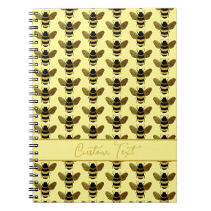 BUMBLEBEE GOLD SCHWARZE BIE WIEDERHOLUNG PATTERN G NOTIZBLOCK