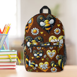 Bumblebee Love Bedruckter Rucksack
