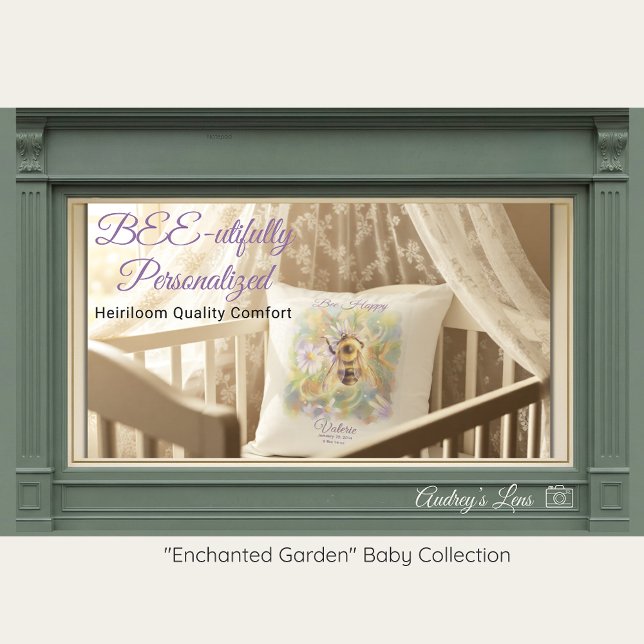 Bumblebee Nursery Pillow | Whimsical Garden Kissen (Von Creator hochgeladen)