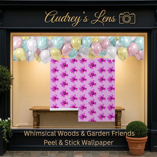 Bumblebee on Pink Cosmos Flower Tapete (Von Creator hochgeladen)