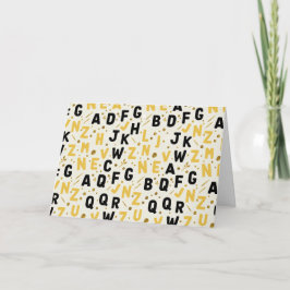 Bumblebee & Onyx Artisan Alphabet Karte