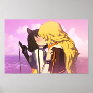 Bumbleby Kiss Yang Xiao Long und Blake Belladonna Poster