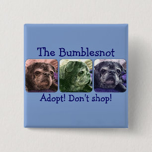 Bumblesnot Knopf: Färben Sie mich Hummel Button
