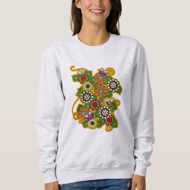 BUMBLING BIES UND BLUME SWEATSHIRT (Vorderseite)