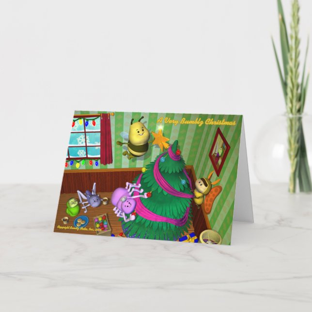 Bumblz Weihnachtskarte Nr. 2 - Maßgeschneidert Feiertagskarte (Vorderseite)